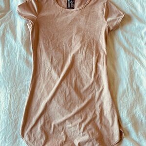 Pink Suede Long Tee
